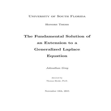 The Fundamental Solution of an Extension to a Generalized Laplace Equation