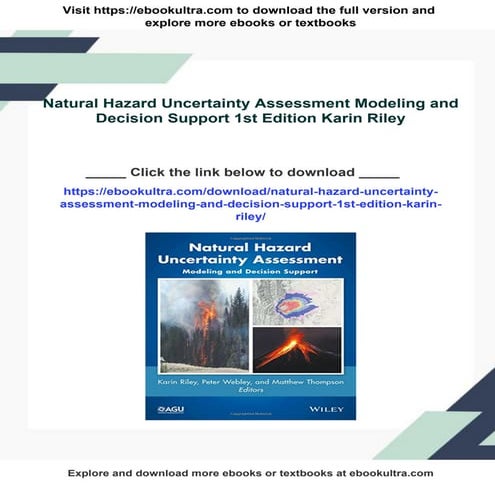 Natural Hazard Uncertainty Assessment Modeling And Decision Support 1st