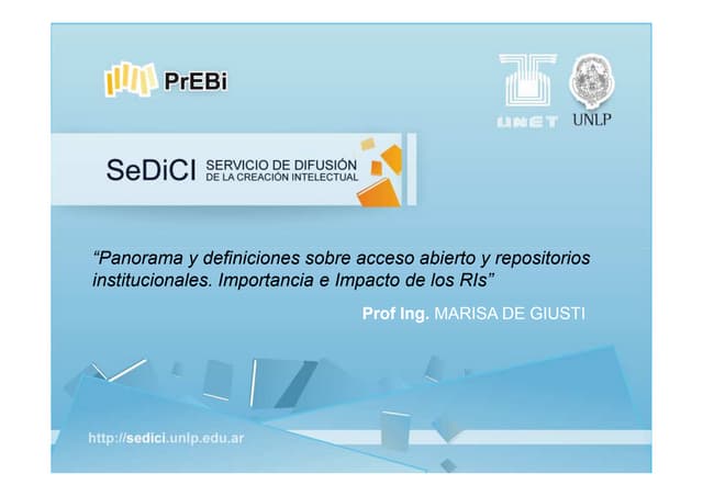 Panorama y definiciones sobre acceso abierto y repositorios institucionales: ...