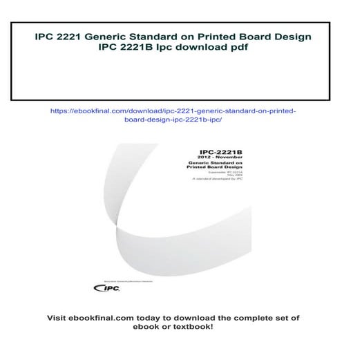 IPC 2221 Generic Standard on Printed Board Design IPC 2221B Ipc
