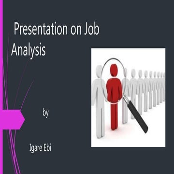 Job Analysis PPT