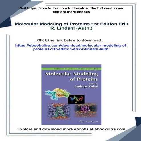 Molecular Modeling of Proteins 1st Edition Erik R. Lindahl (Auth.)