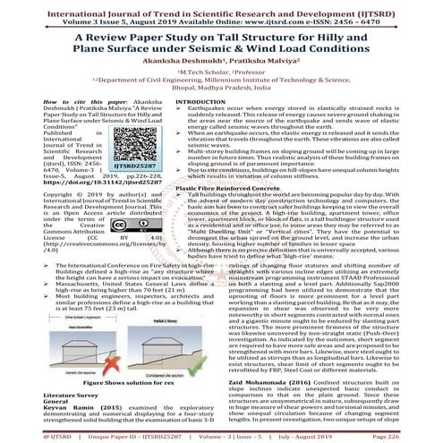 Seismic Analysis of Single Column Structure and Regular Structure A ...