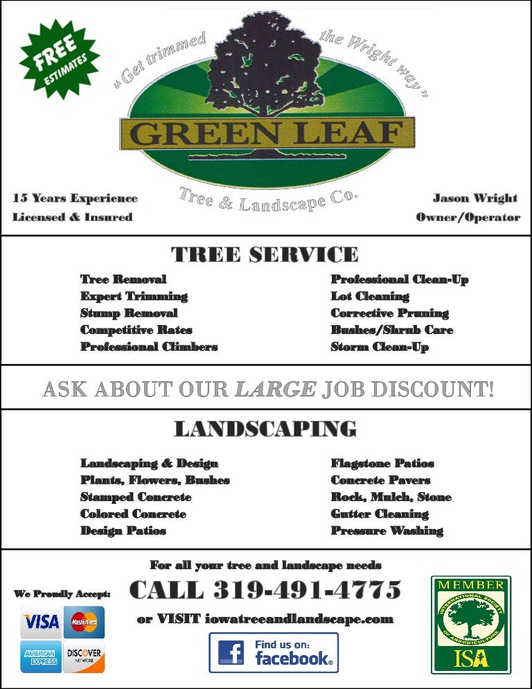 leaf clean up flyers