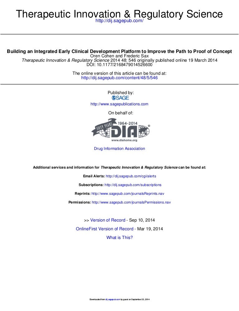 Early Clinical Development