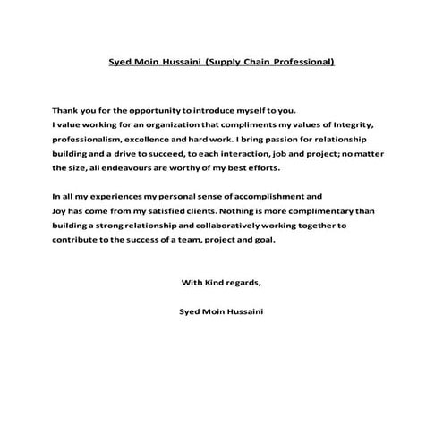 Supply Chain Professional