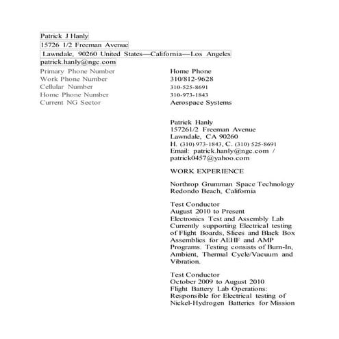 Patrick J Hanly Resume 15726 1