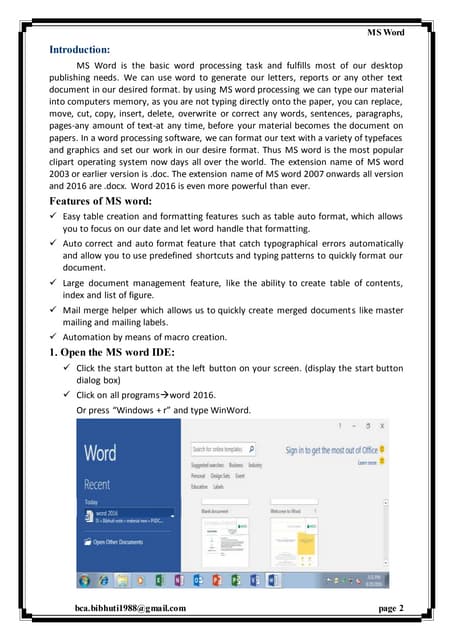Word 2016