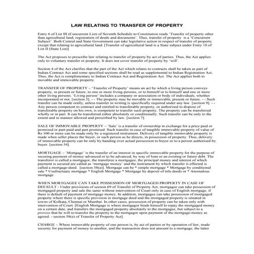 law relating_to_transfer_of_property