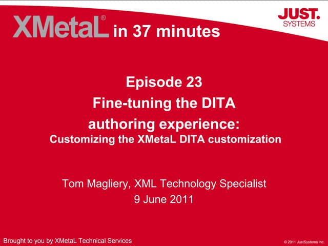Fine-tuning the DITA customization
