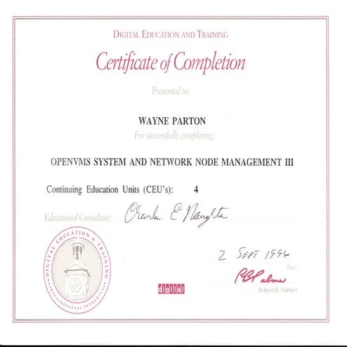 0994  digital - open vms management iii