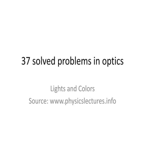 30 solved problems in waves and astrophysics | PPTX