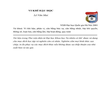 Vì khí hậu - NXBHN