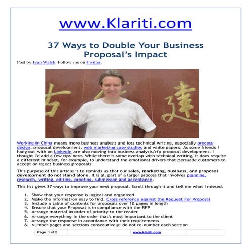 37 ways to double your business proposal’s impact