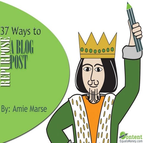 37 Ways to Repurpose a Single Blog Post 