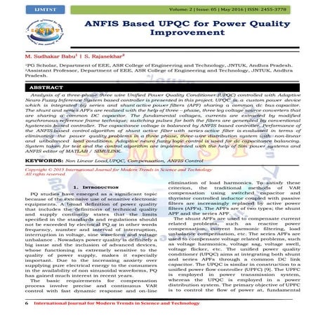 ANFIS Based UPQC for Power Quality Improvement