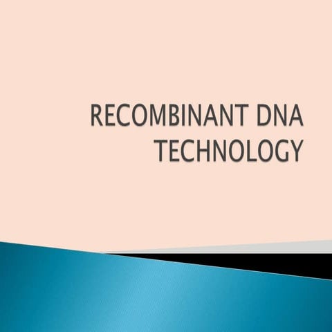 Recombinant DNA technology AS PCI SYLLABUS
