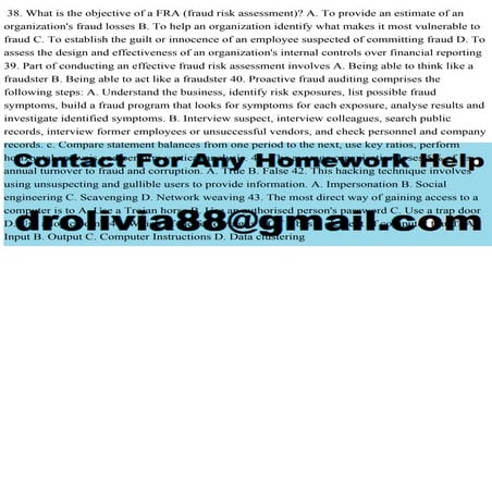 38. What is the objective of a FRA (fraud risk assessment) A. To pro.pdf