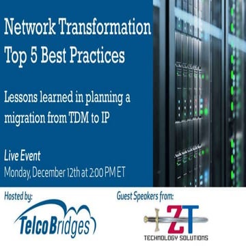 Network Transformation - Top 5 Best Practices | PPT