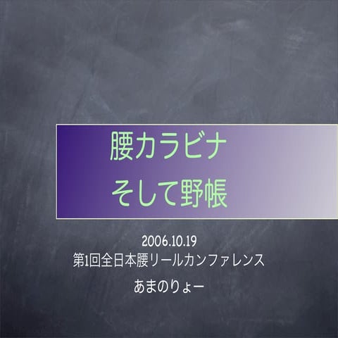 腰カラビナ そして野帳