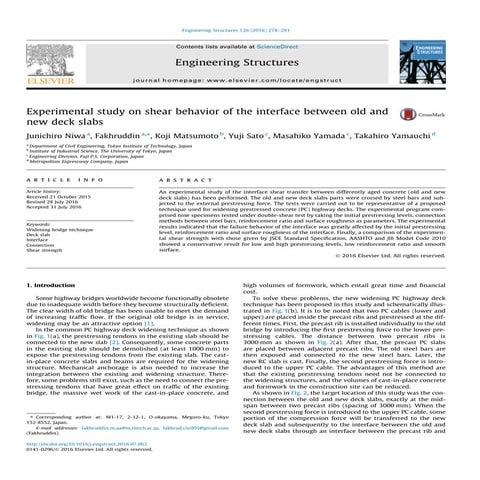 Experimental study on shear behavior of the interface between old and ...