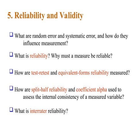 Understanding Reliability and Validity in Measurement for Research ...