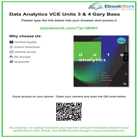 Comprehensive Guide to Data Analytics for VCE Units 3 & 4 by Gary Bass ...