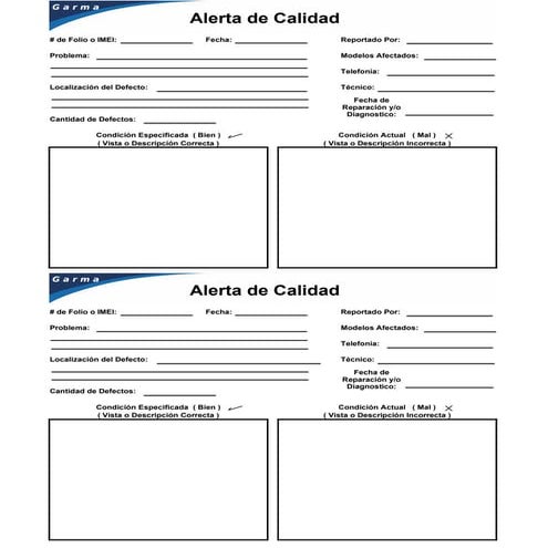 Alerta de Calidad. Cadena de Suministros.