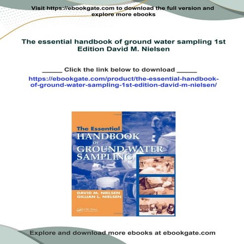 Instant ebooks textbook The essential handbook of ground water sampling 1st E...