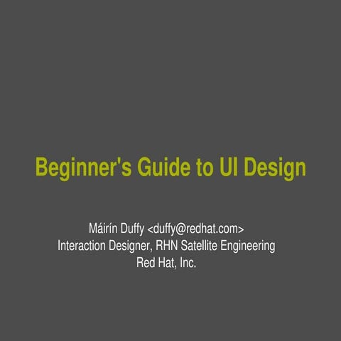 Beginner's Guide to UI Design | PPT