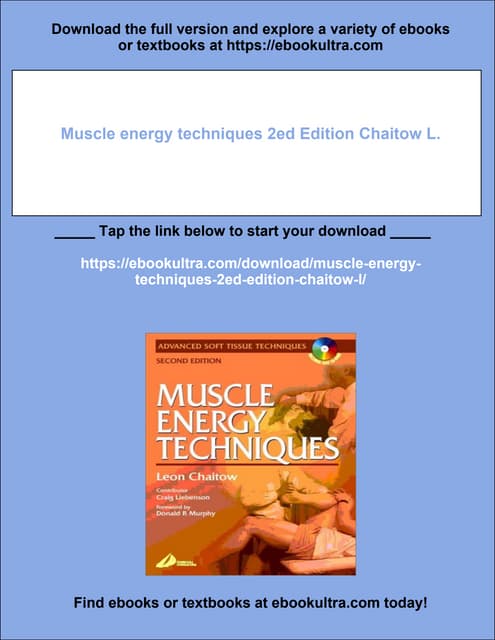 Muscle energy techniques 2ed Edition Chaitow L. | PDF