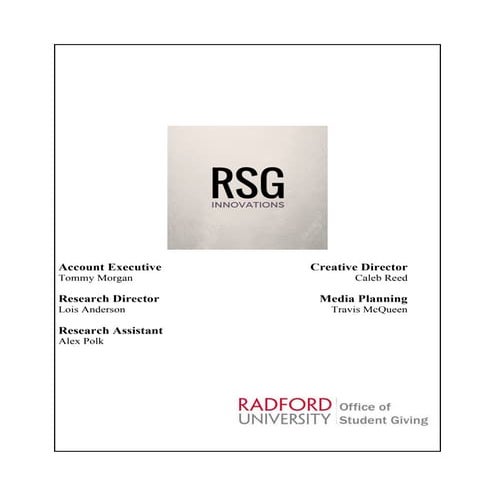 Radford Student Giving PR Campaign