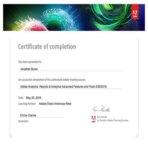 Adobe Analytics Reports & Analytics Advanced Features and Tools_CourseCertifi...