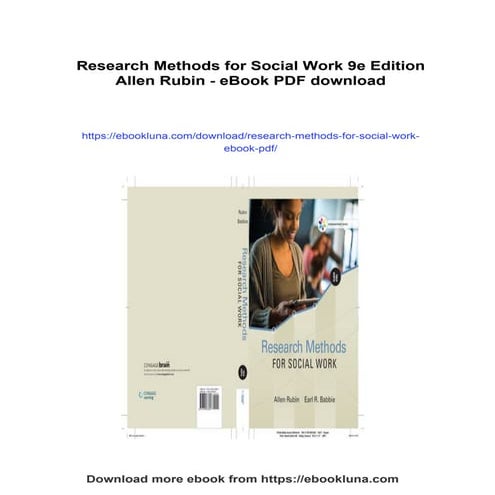 Research Methods for Social Work 9e Edition Allen Rubin - eBook PDF