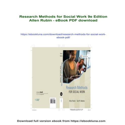 Research Methods for Social Work 9e Edition Allen Rubin - eBook PDF