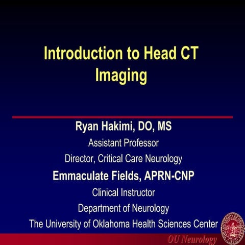 Approach to CT Head Imaging | PPTX