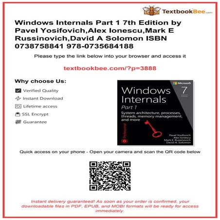Comprehensive Guide to Windows Internals Part 1, 7th Edition | PDF