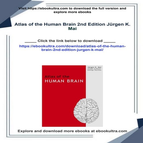 Atlas of the Human Brain 2nd Edition Jürgen K. Mai | PDF