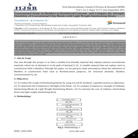 Experimental Study on Bamboo as Reinforced Concrete and Compare the Strength,...