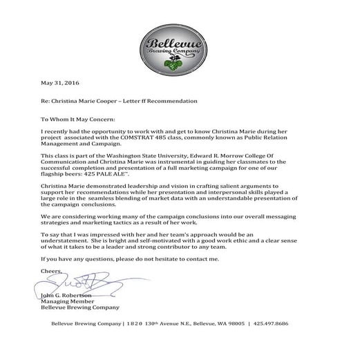 Mark Klein Reference Letter | DOCX