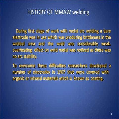 Fundamentals of Manual Metal Arc (MMA) Welding | PDF