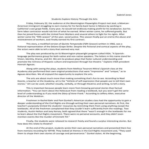 Herald Times Article #6