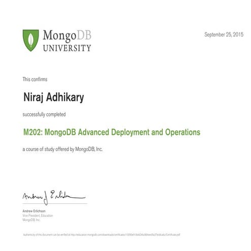 Mongodb Certificate | PDF