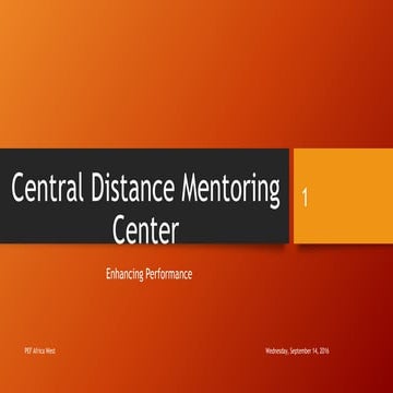 Central Distance Participants Mentoring Center