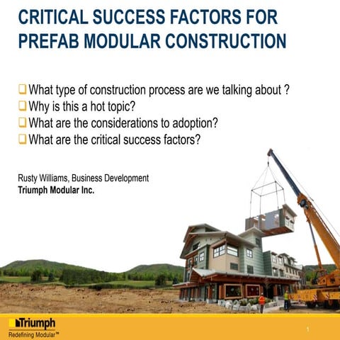 Overview of Modular Construction | PPTX