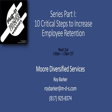 Employee Retention Part 1