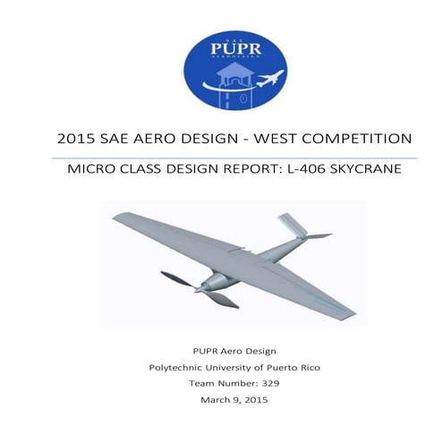 SAE Aero Design Final Report