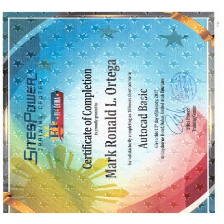 CERTIFICATE OF COMPLETION