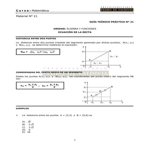 38 ecuación de la recta