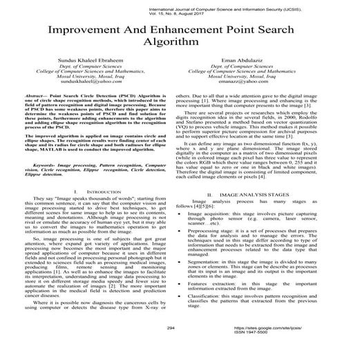 Improvement and Enhancement Point Search Algorithm